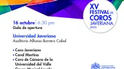 Auditorio Alfonso borrero Cabal, SJ. Jueves, 16 de octubre 2025